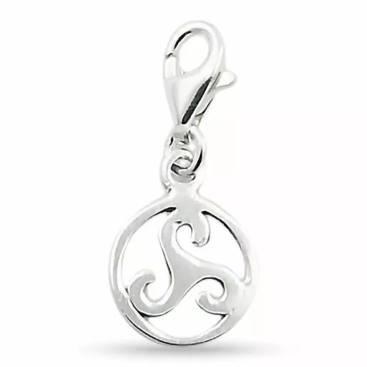 pyöreä charm hopeaa