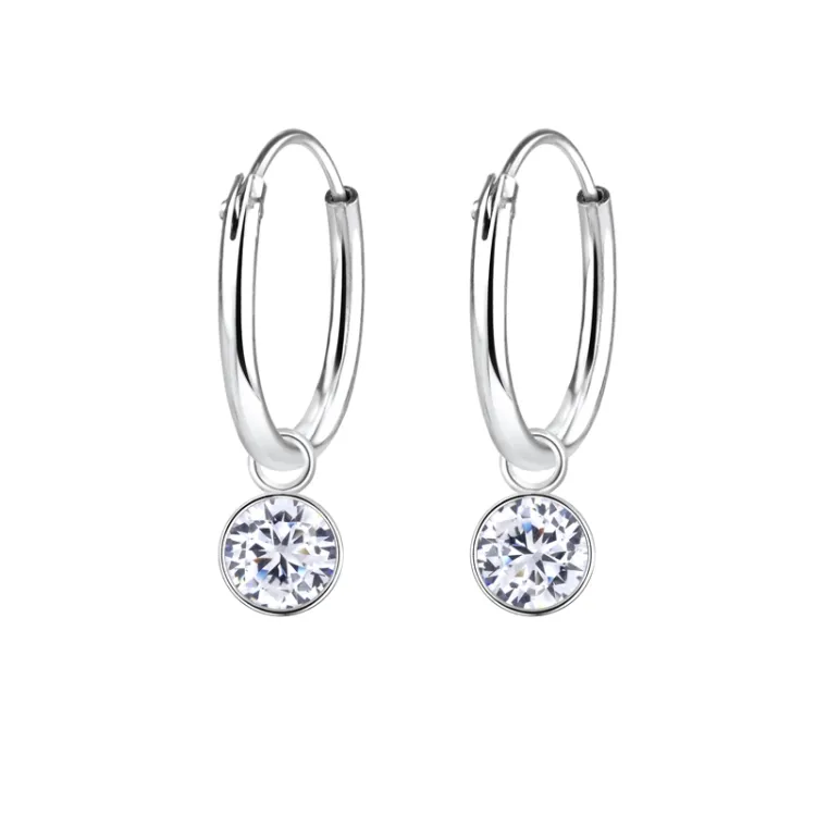 12 mm zirkoni rengas  hopeaa - Little Ones