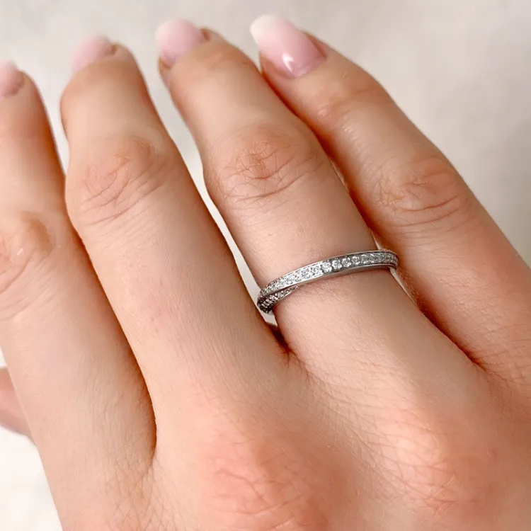 timantti timanttisormus 14 karaatin valkokultaa 0,35 ct