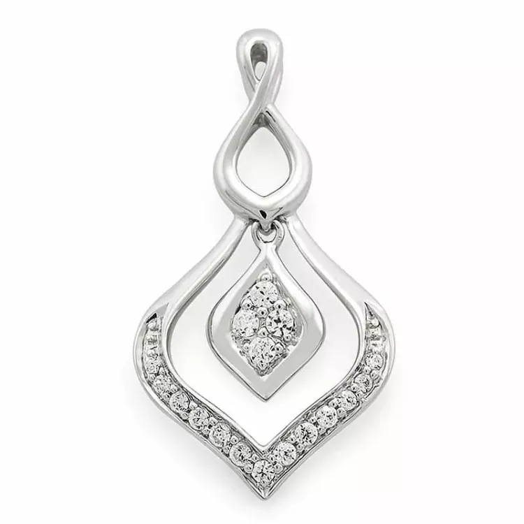 timanttiriipus 14 karaatti valkokultaa 0,16 ct