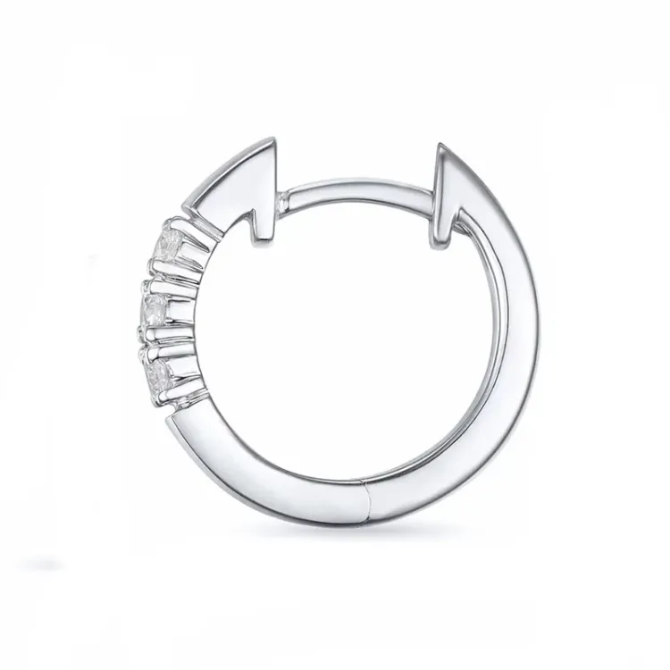 1/2 paria 15 mm timantti rengas 14 karaatin valkokultaa kanssa timantti