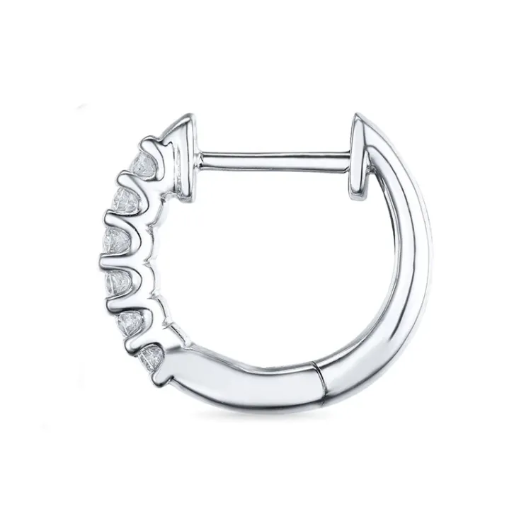 1/2 paria 13 mm timantti rengas 14 karaatin valkokultaa kanssa timantti