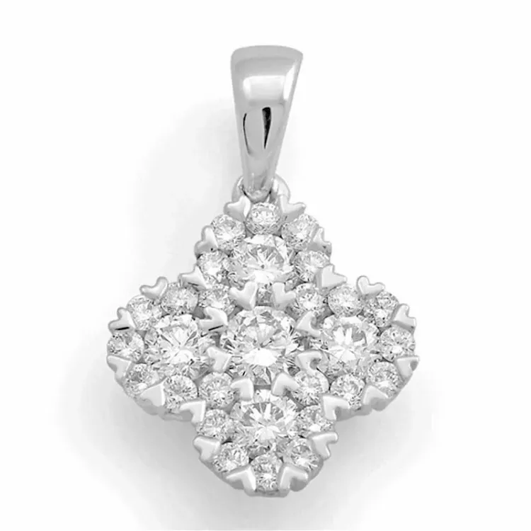 timanttiriipus 14 karaatti valkokultaa 0,64 ct