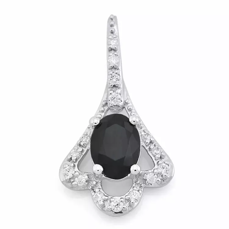 safiiri timanttiriipus 14 karaatti valkokultaa 0,116 ct 1,05 ct