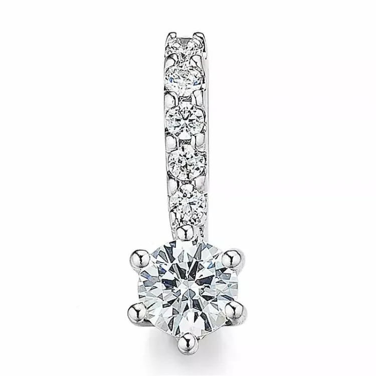 timantti riipus 14 karaatti valkokultaa 0,26 ct 0,072 ct
