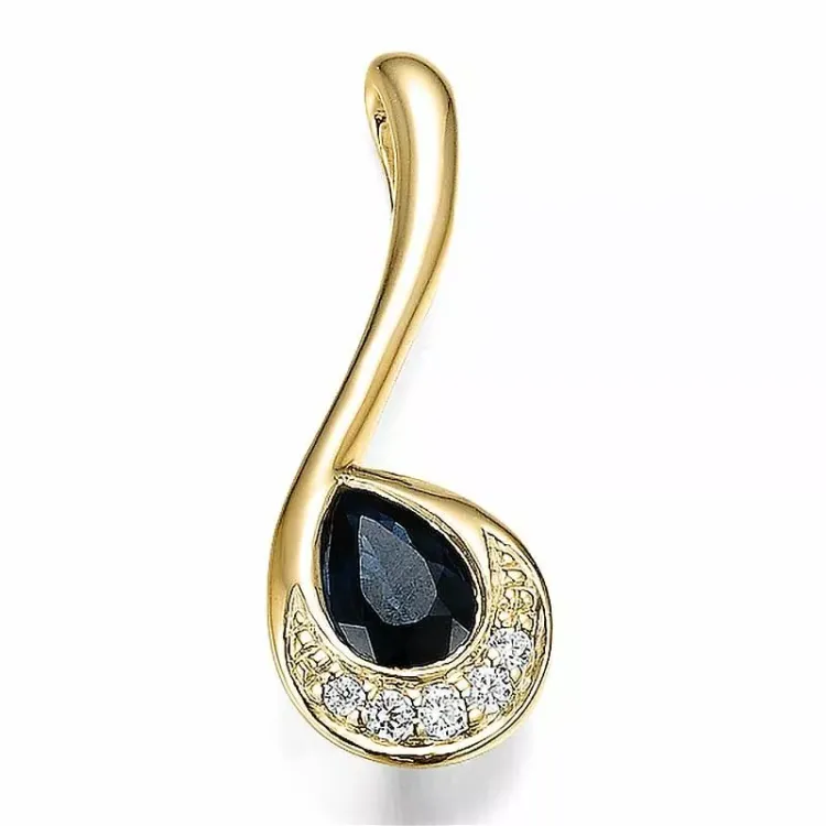 safiiri riipus 14 karaatti kultaa 0,039 ct
