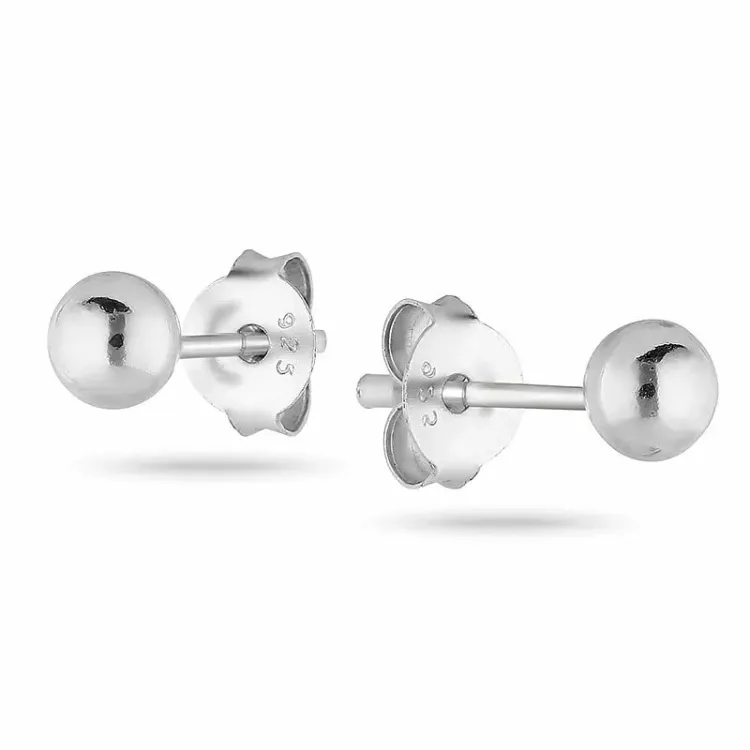 3 mm nappikorvakorut hopea