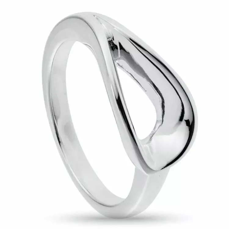 elegantti sormus hopeaa