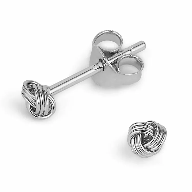 3 mm solmu korvarenkaat hopeaa