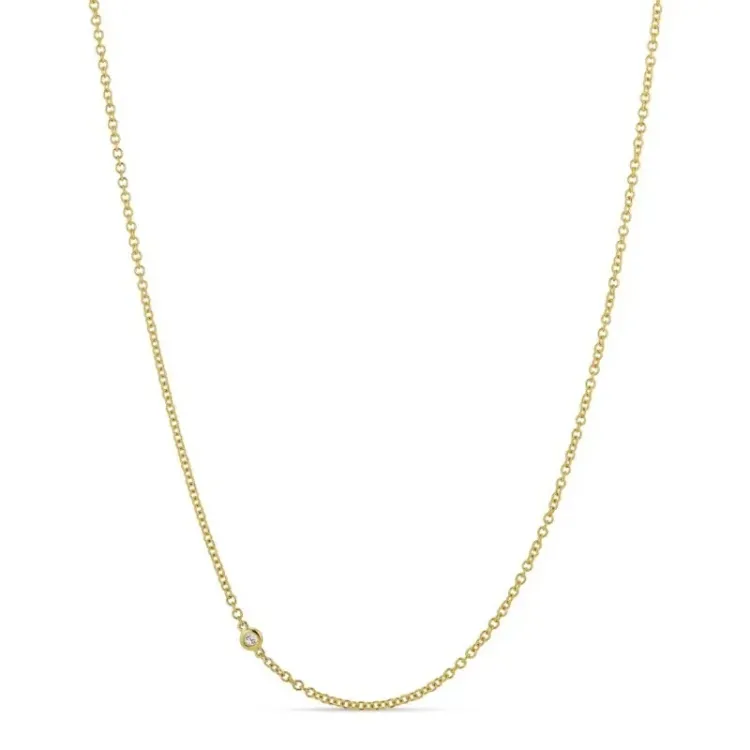 45 cm kaulaketju riipus 9 karaatin kultaa 0,05 ct