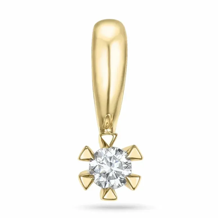 timantti solitaire-riipus 9 karaatti kultaa 0,05 ct
