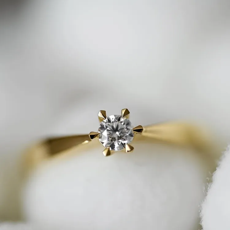 0,20 ct timantti solitaire-sormus 14 karaatin kultaa 0,20 ct