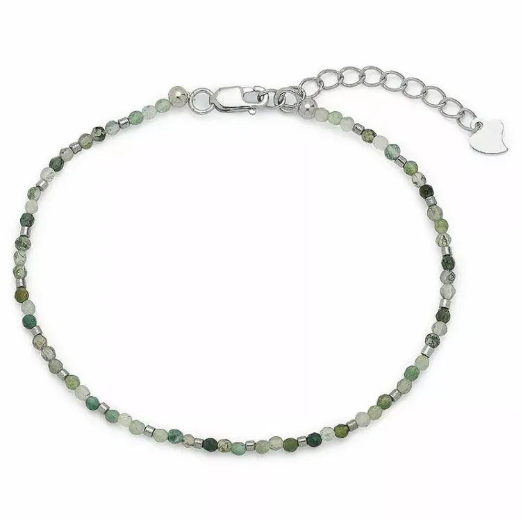 rannekoru  agaattia ja hematite - Loom Stones