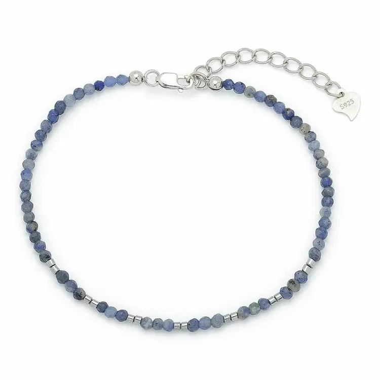 kivi rannekoru  sodaliitti ja hematite - Loom Stones