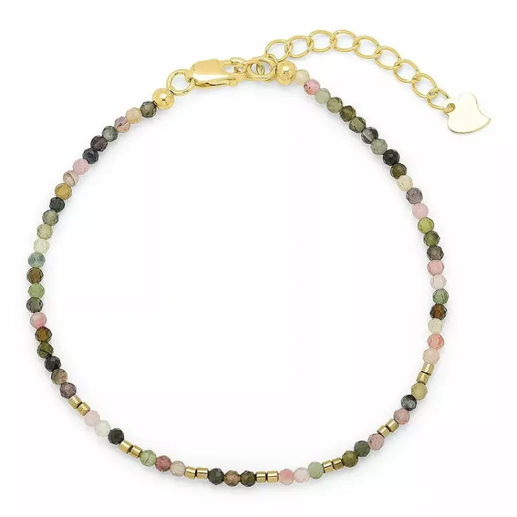kivi rannekoru  turmaliini ja hematite - Loom Stones