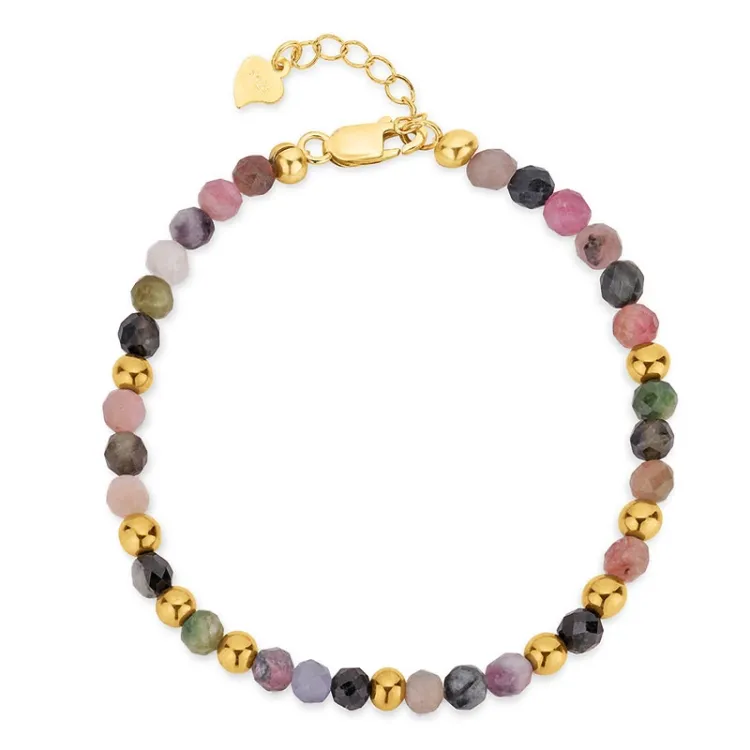 monivärisiä rannekoru  turmaliini - Loom Stones