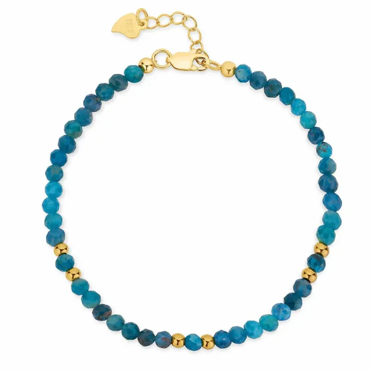 sininen rannekoru  apatiitti - Loom Stones