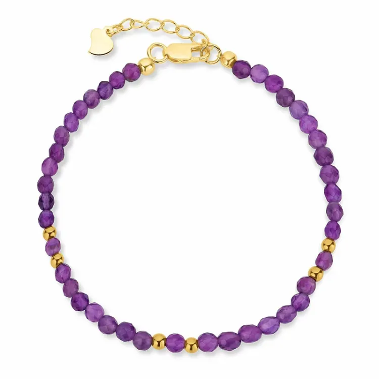 lila rannekoru  ametisti - Loom Stones