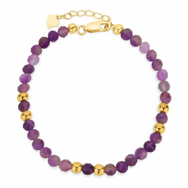lila rannekoru  ametisti - Loom Stones