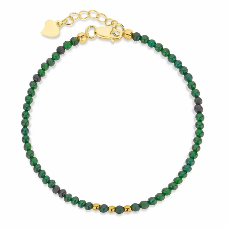 ohut rannekoru  kivi ja 3 hematite - Loom Stones