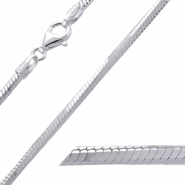 Yksinkertainen kortti käärmekaulaketju hopeaa 38 cm x 2,0 mm
