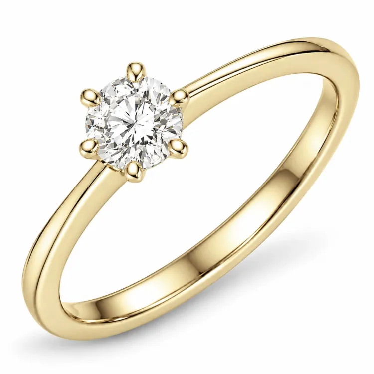 0,50 ct lab grown timantti solitaire-sormus 9 karaatin kultaa 0,50 ct