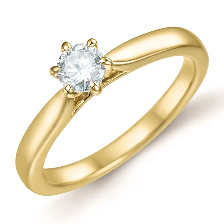 0,40 ct lab grown timantti solitaire-sormus 9 karaatin kultaa 0,40 ct