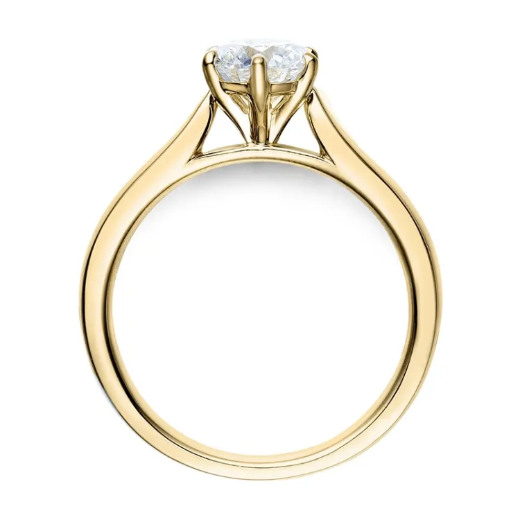 1,00 ct lab grown timantti solitaire-sormus 9 karaatin kultaa 1,0 ct