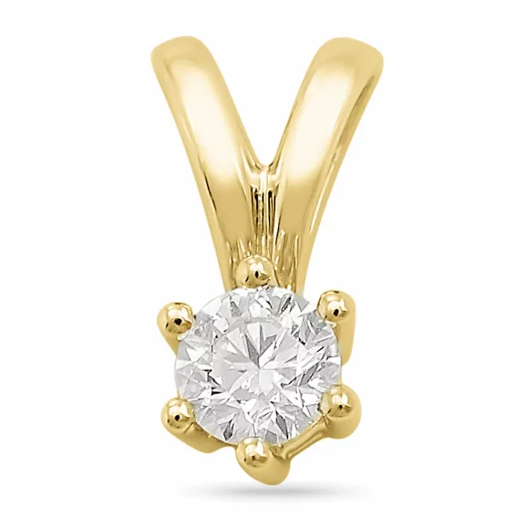 0,20 ct lab grown timantti solitaire-riipus 9 karaatti kultaa 0,20 ct