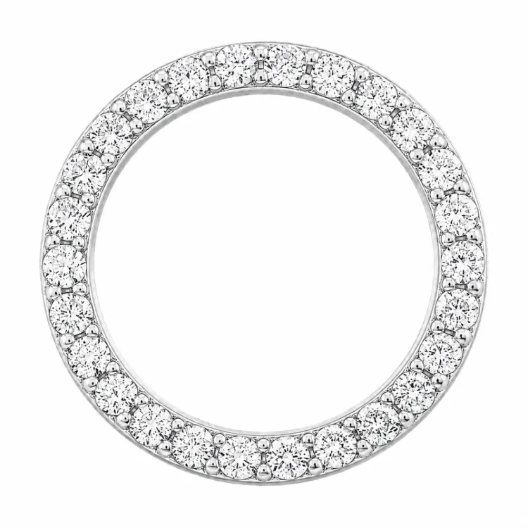 pyöreä lab grown timantti riipus 14 karaatti valkokultaa 0,53 ct
