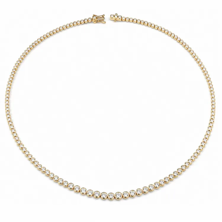 42 cm kaulaketju riipus 14 karaatin kultaa 5,76 ct