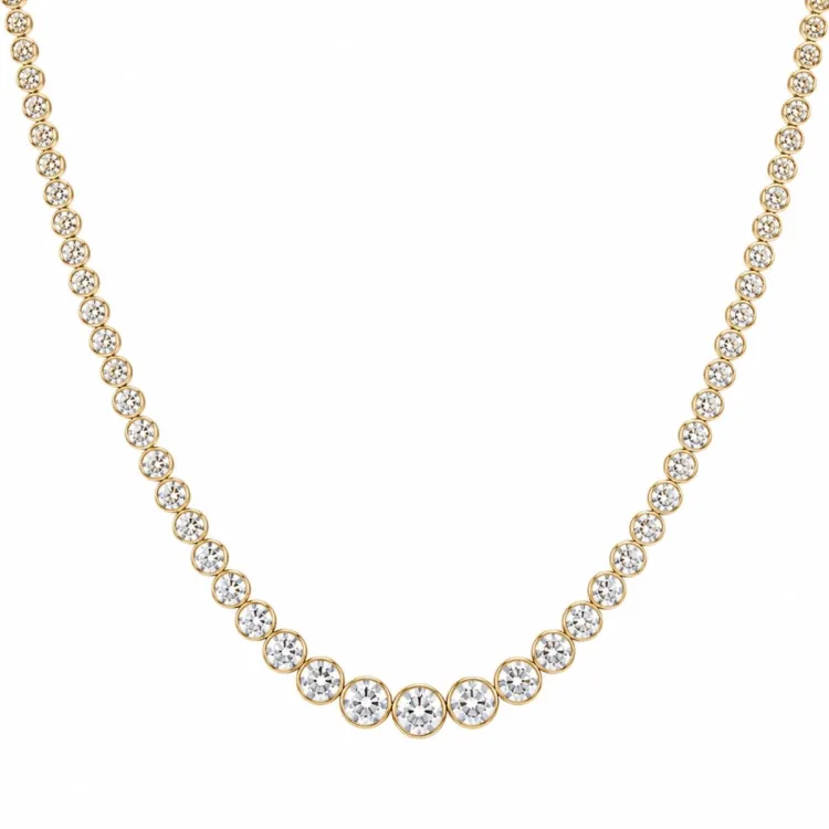 45 cm kaulaketju riipus 14 karaatin kultaa 6,02 ct