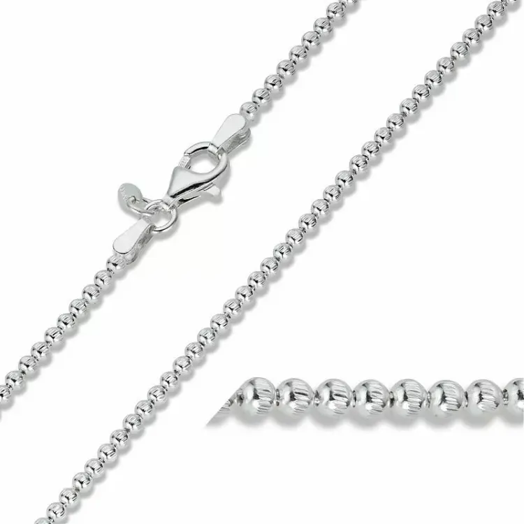 kuula kaulaketju hopeaa x 2 mm