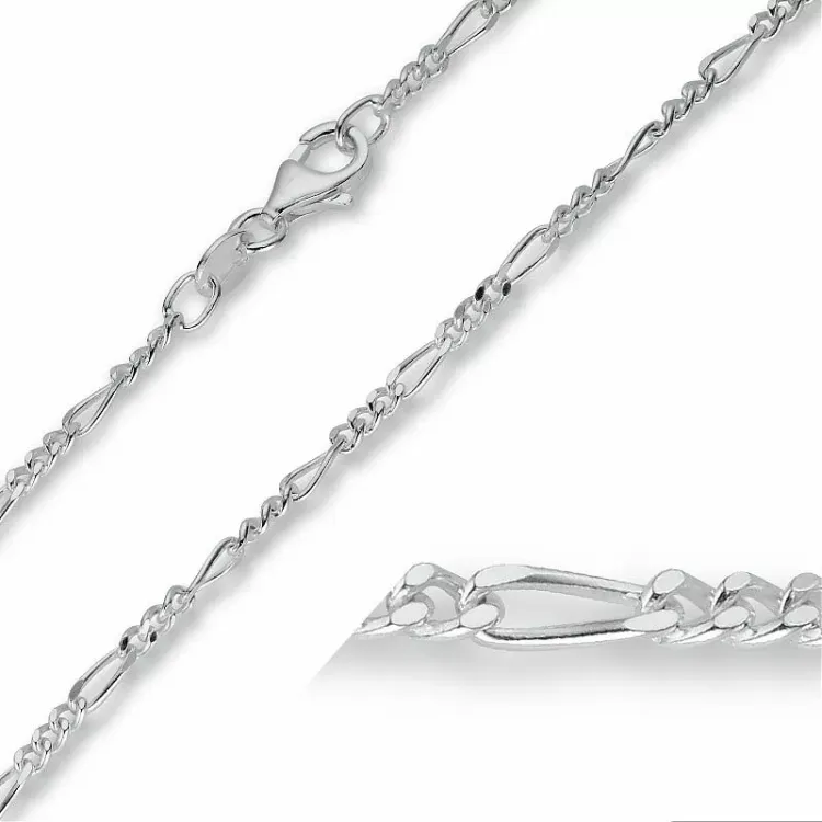 näytepakkaukset Figaro-kaulaketju hopeaa x 2 mm