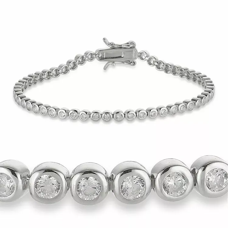 zirkoni tennisrannekoru hopeaa x 3,2 mm