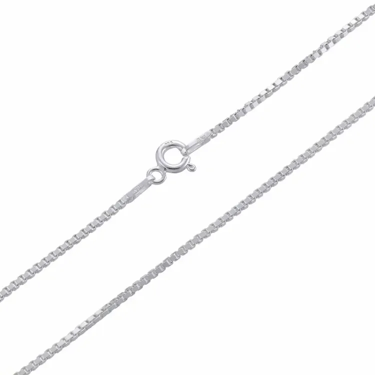 Pitkä venetsiakaulaketju hopeaa 70 cm x 1,2 mm