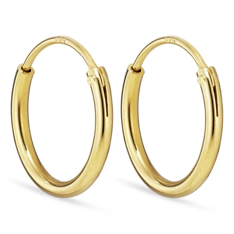 12 mm rengas  kullattua hopeaa - Mix & Match