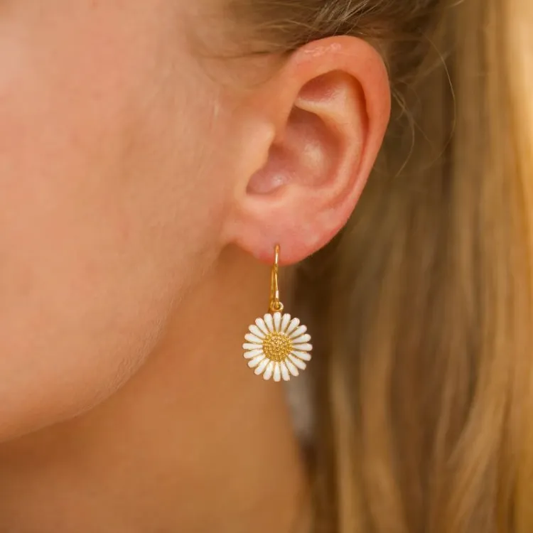 14,5 mm päivänkakkara korvarenkaat  kullattua hopeaa - Matilda