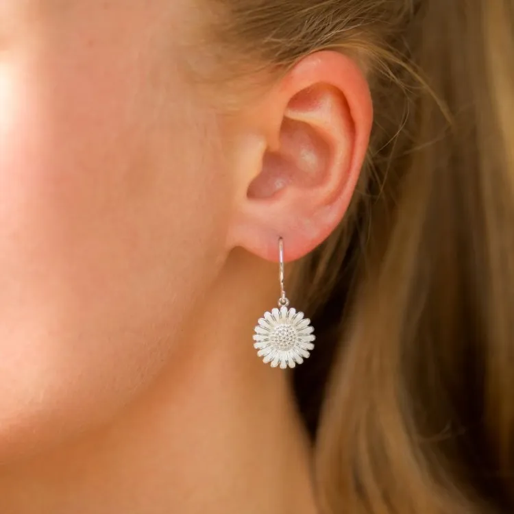 14,5 mm päivänkakkara korvarenkaat  hopea - Matilda
