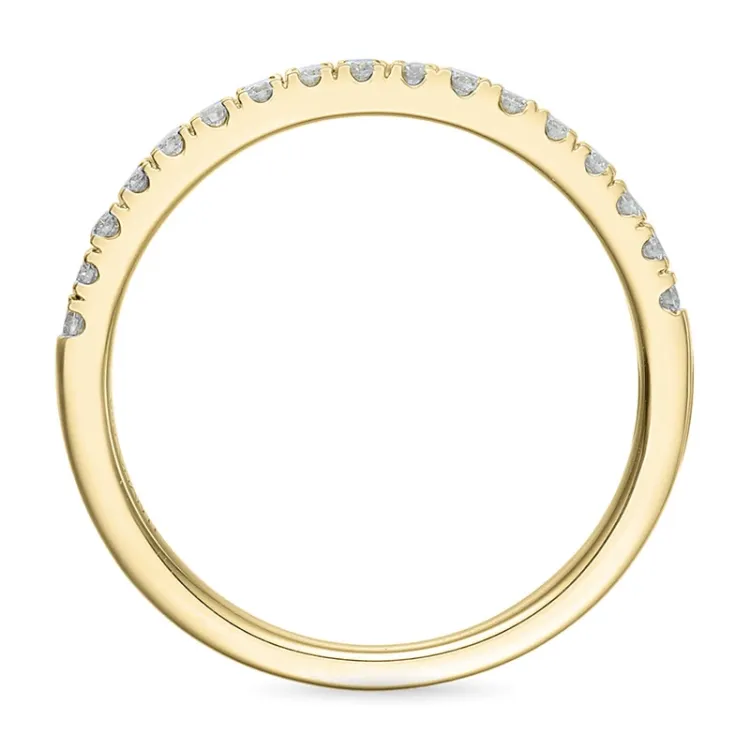 yksinkertainen timantti alianssisormus 14 karaatin kultaa 0,25 ct
