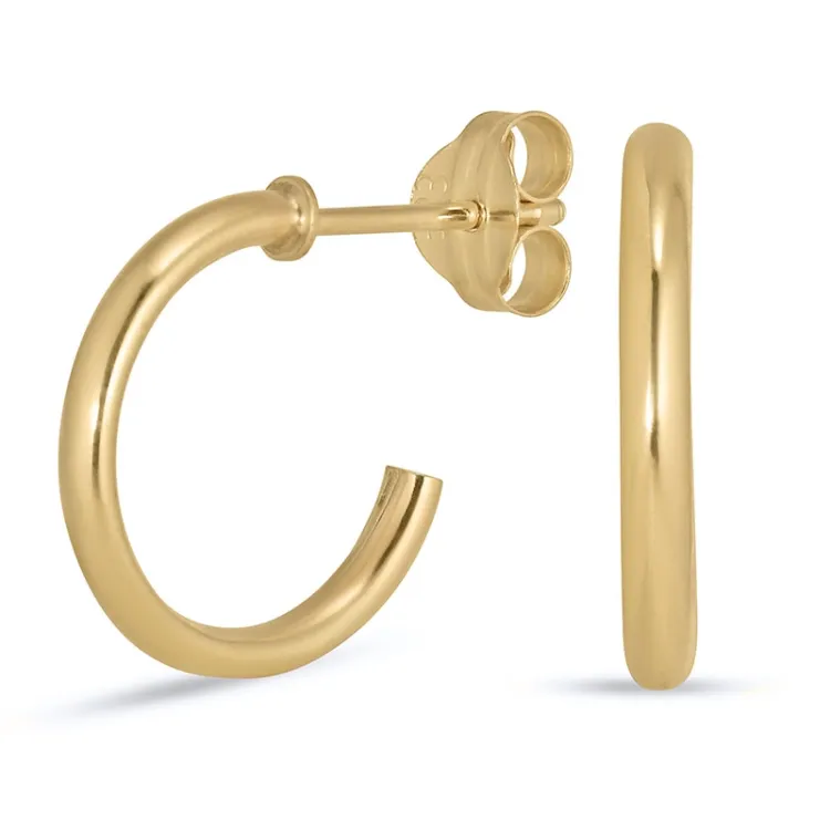 12,5 mm rengaskorvakorut 8 karaatin kultaa - Gold Collection
