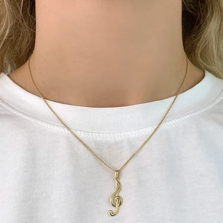 nuotti riipus  8 karaatin kultaa - Gold Collection