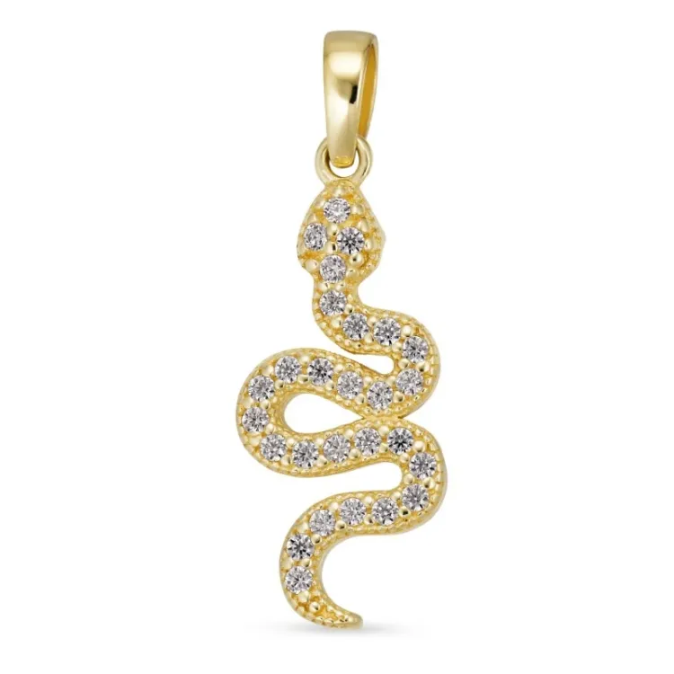 käärme zirkoni riipus  8 karaatin kultaa - Gold Collection