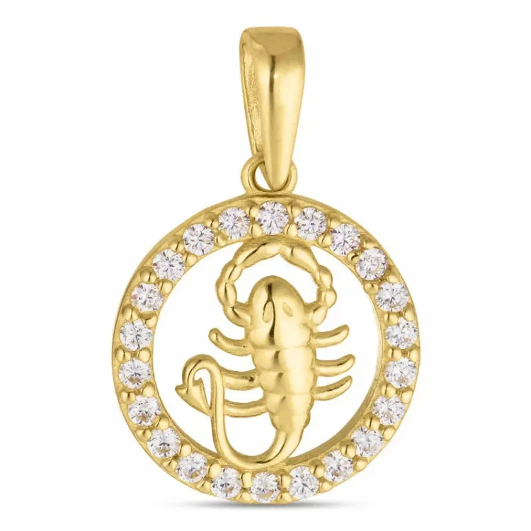 tähtikuvio rapu zirkoni riipus  8 karaatin kultaa - Gold Collection