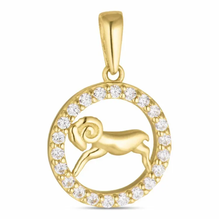 tähtikuvio oinas zirkoni riipus  8 karaatin kultaa - Gold Collection