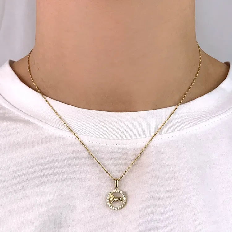 tähtikuvio oinas zirkoni riipus  8 karaatin kultaa - Gold Collection