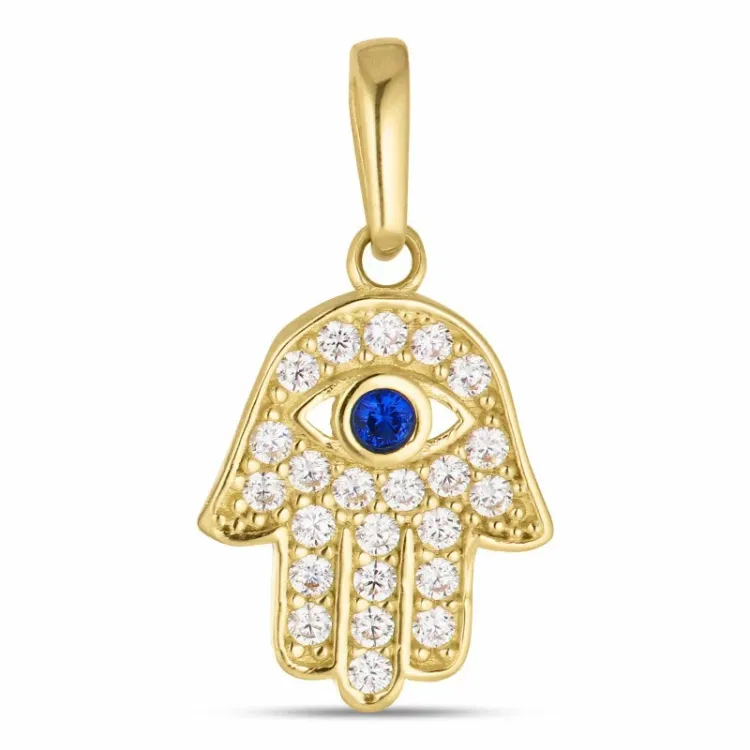hamsan käsi zirkoni riipus  8 karaatin kultaa - Gold Collection