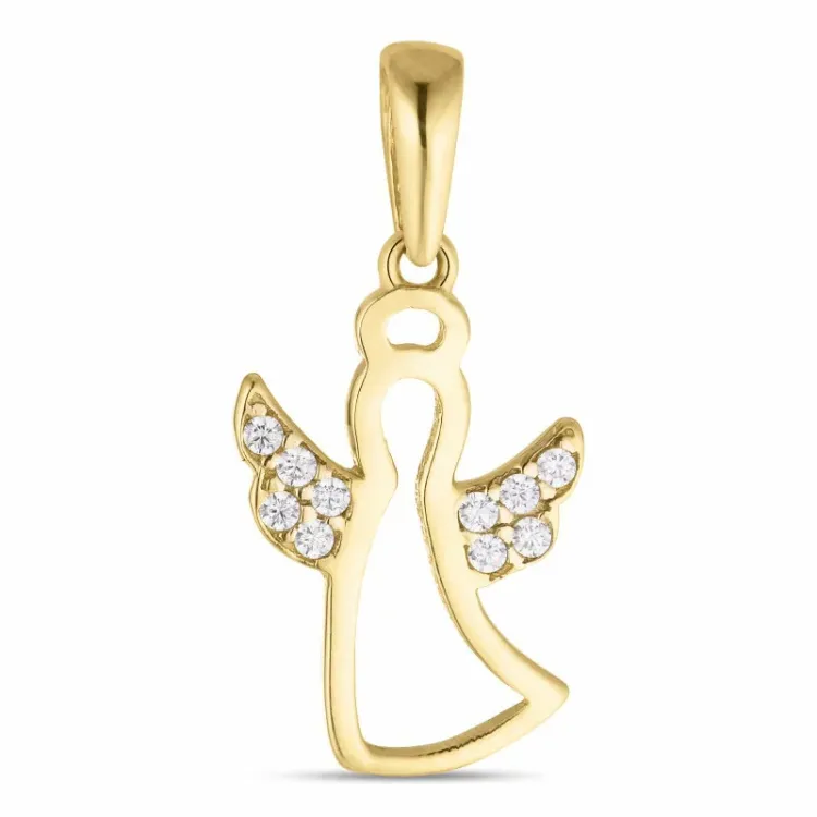 enkeli zirkoni riipus  8 karaatin kultaa - Gold Collection