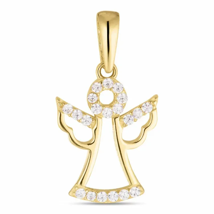 enkeli zirkoni riipus  8 karaatin kultaa - Gold Collection