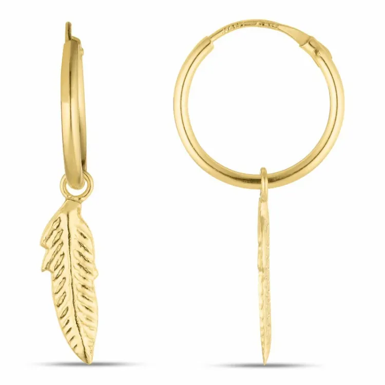 12 mm höyhen rengas 9 karaatin kultaa - Gold Collection